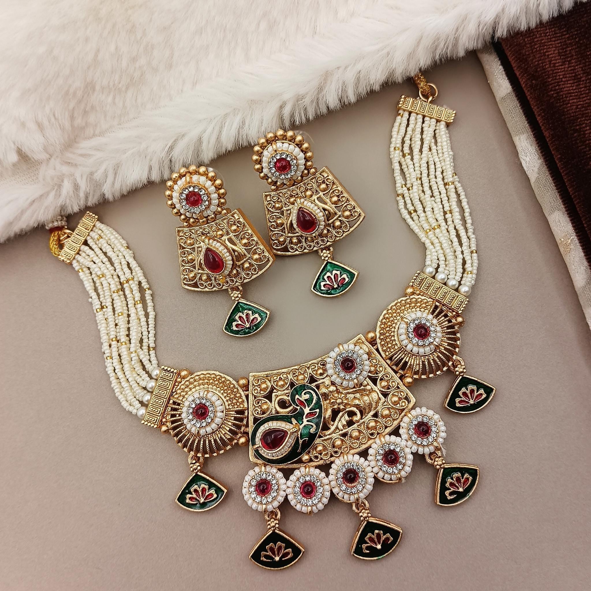 Tripti Meenakari Necklace | Royal Rajputi Jewelry Collection