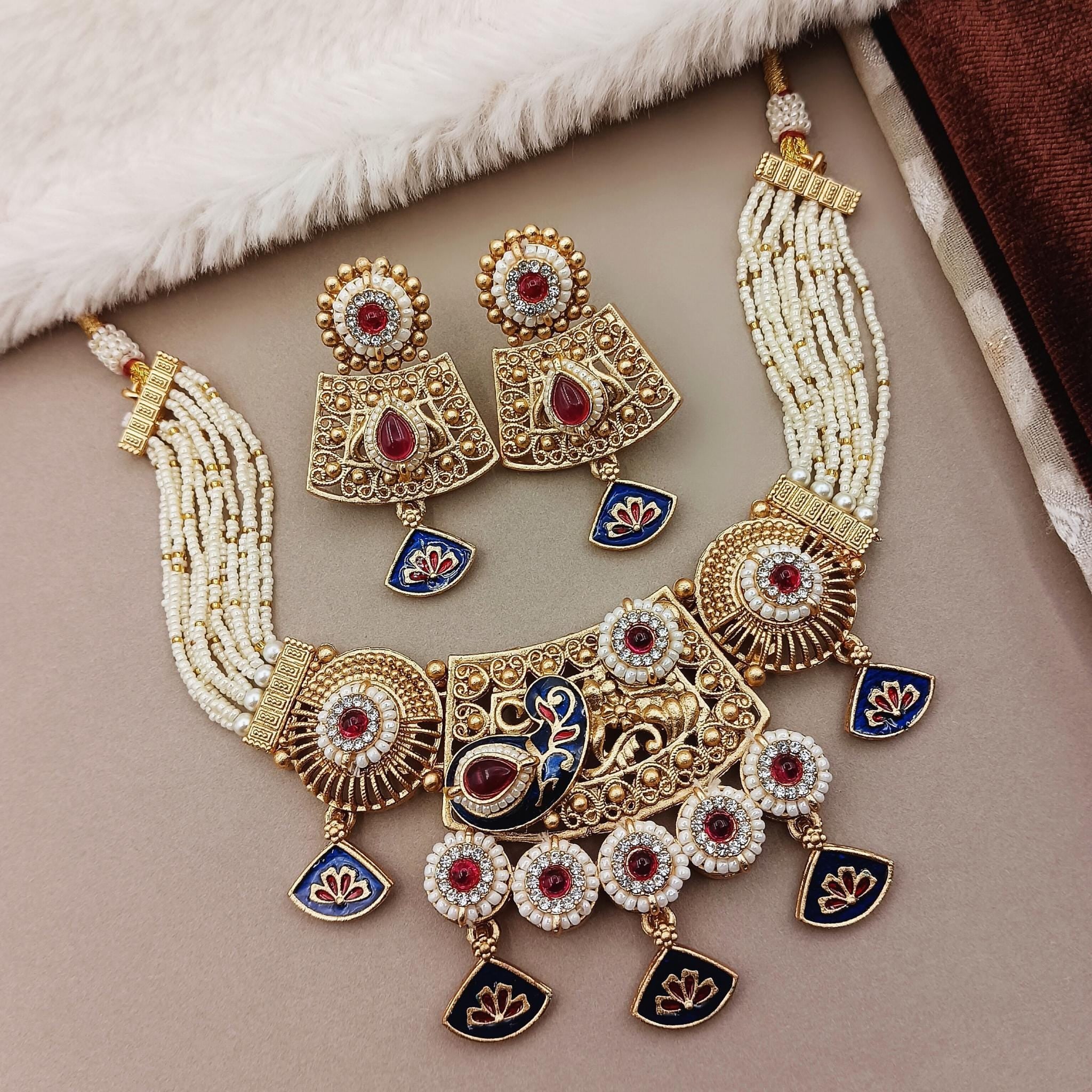 Tripti Meenakari Necklace | Royal Rajputi Jewelry Collection