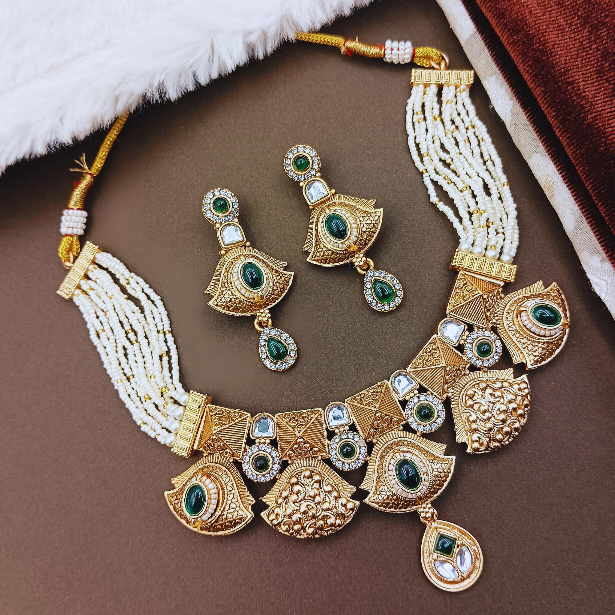 Meenakari Choker Necklace | Rajputi Enamel Jewelry Collection