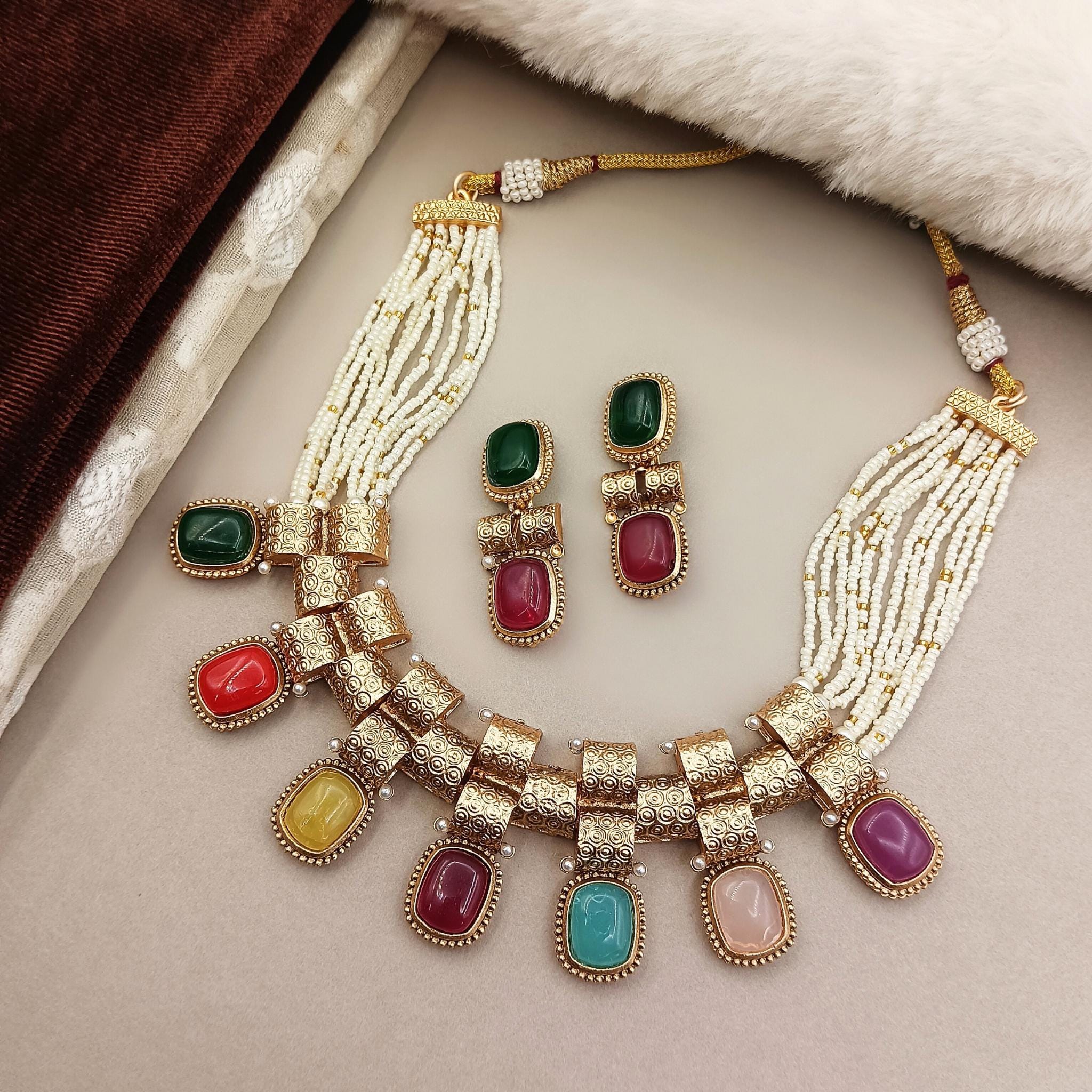 Monalisa Rajwadi Choker Necklace | Fusion Glam Bridal Collection