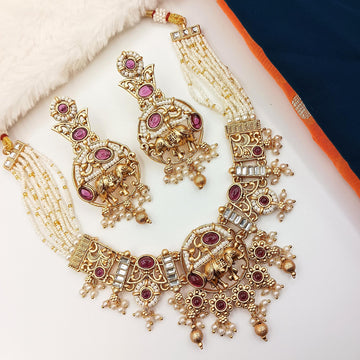 Rajputi Elephant Necklace Set: Indian Wedding Jewelry