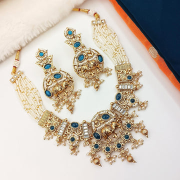 Rajputi Elephant Necklace Set: Rajwadi Indian Wedding Jewelry