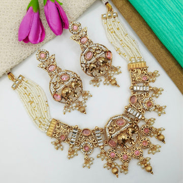 Rajputi Elephant Necklace Set: Rajwadi Indian Wedding Jewelry