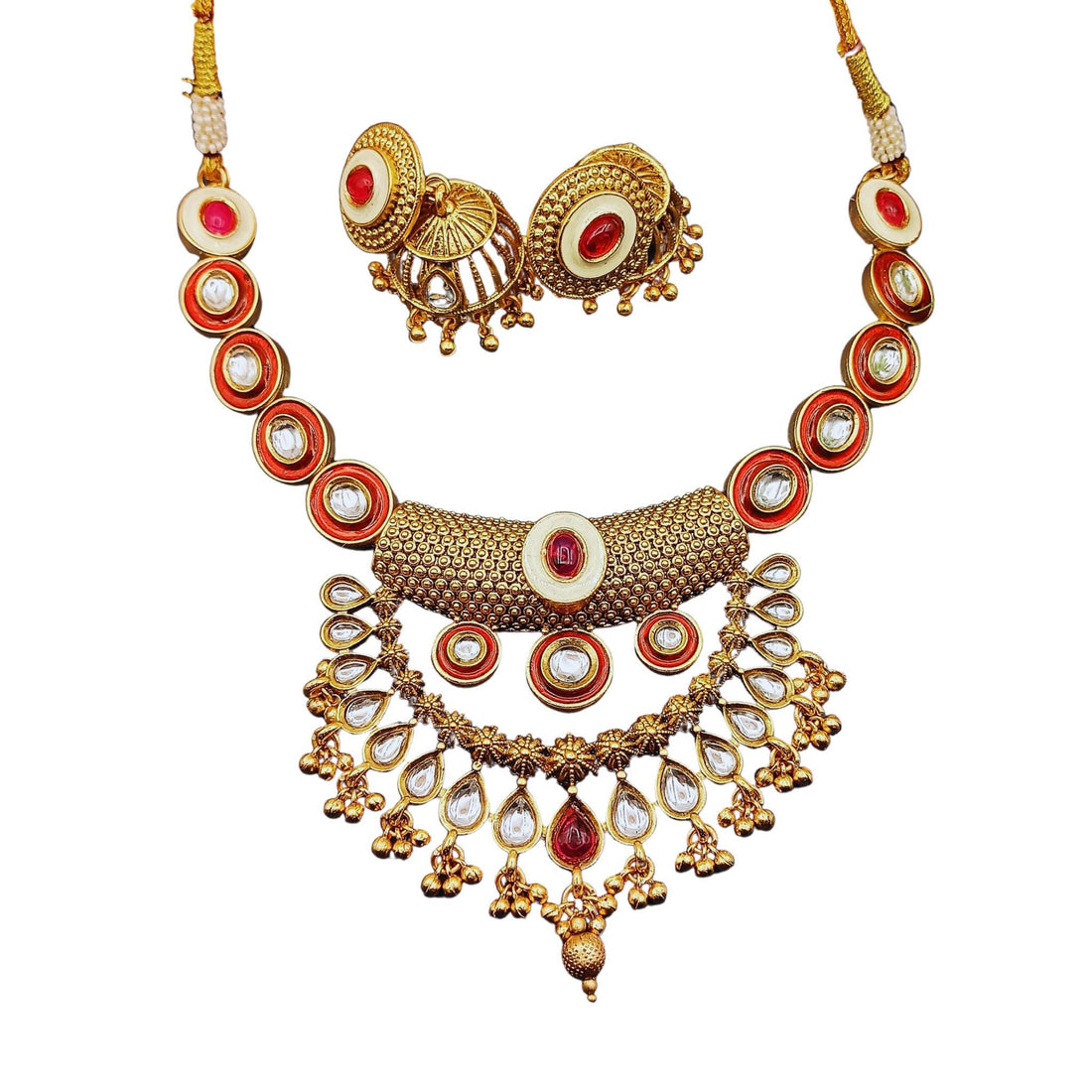 Rajputi Kundan Choker Necklace Set: Indian Bridal Jewelry