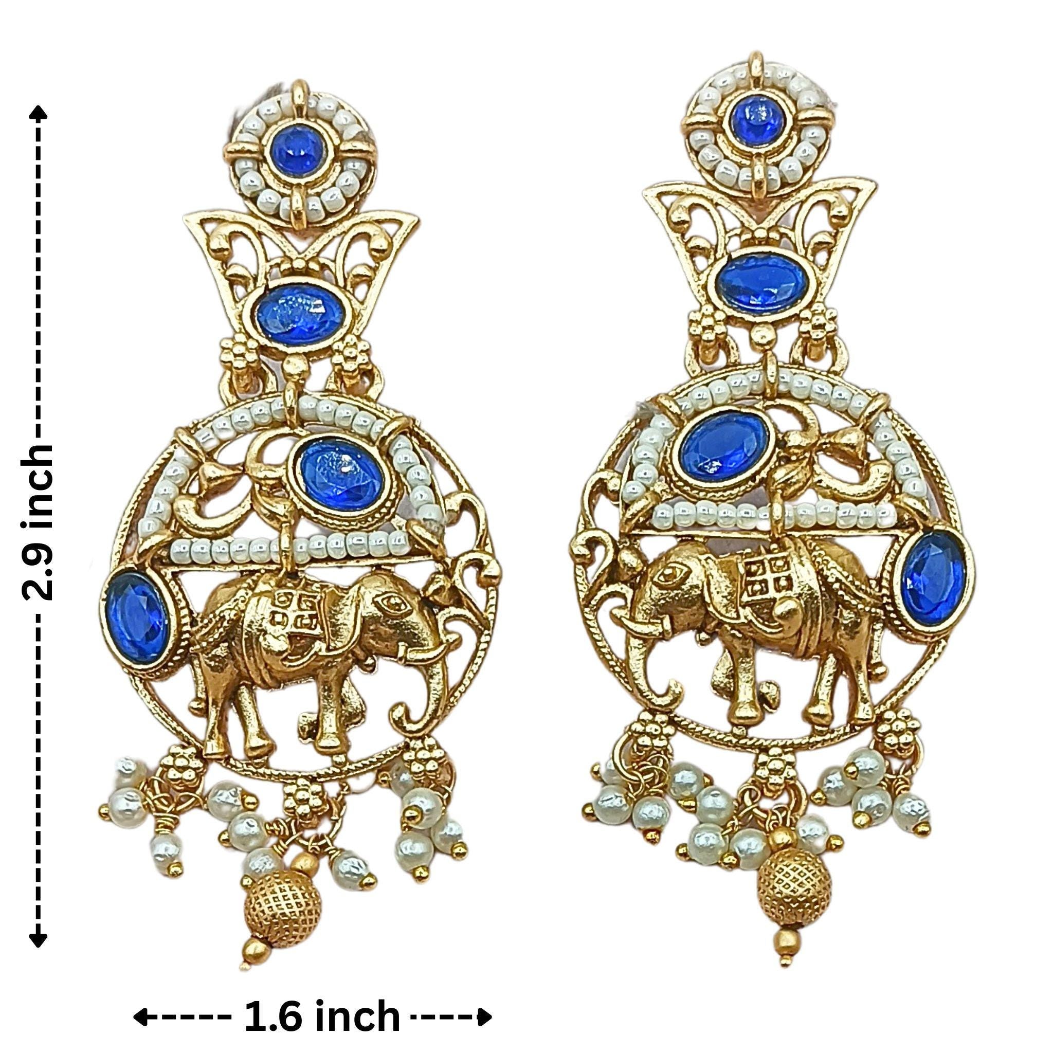 Rajputi Elephant Necklace Set: Rajwadi Indian Wedding Jewelry