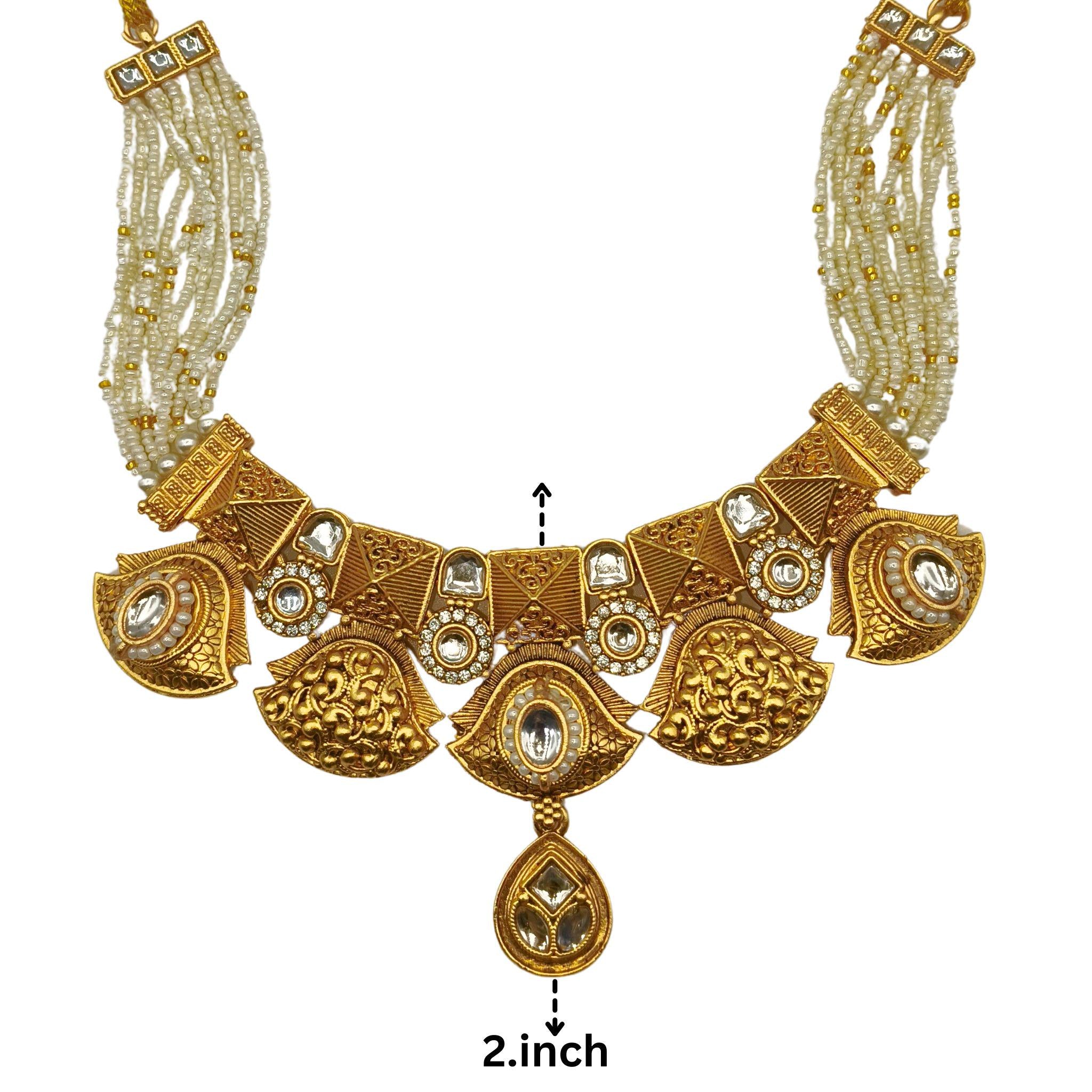 Sitara Silver Meenakari Necklace Set: Rajputi Enamel Choker Earrings