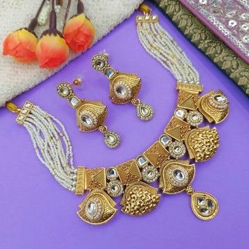 Sitara Silver Meenakari Necklace Set: Rajputi Enamel Choker Earrings