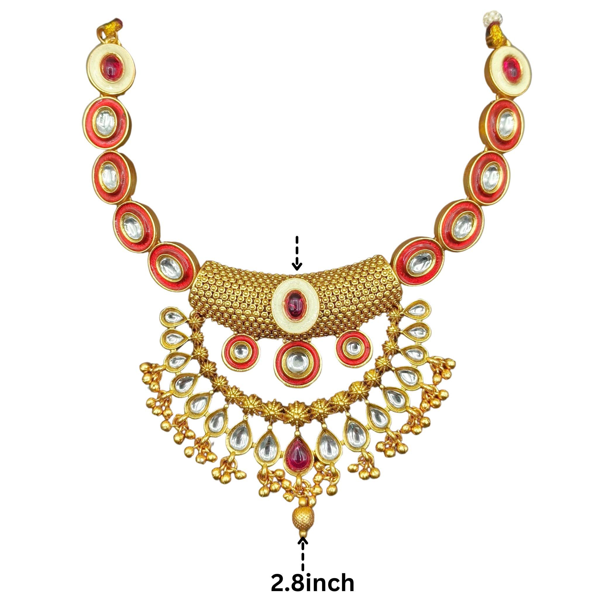 Rajputi Kundan Choker Necklace Set: Indian Bridal Jewelry
