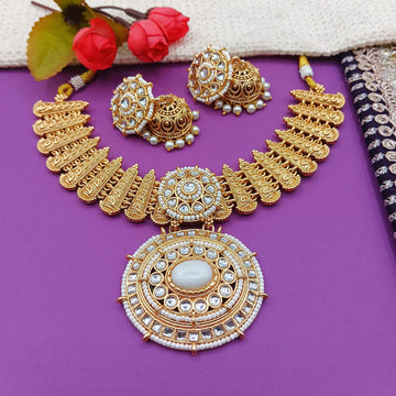 Kundan Choker Necklace Set: Rajputi Indian Bridal Jewelry