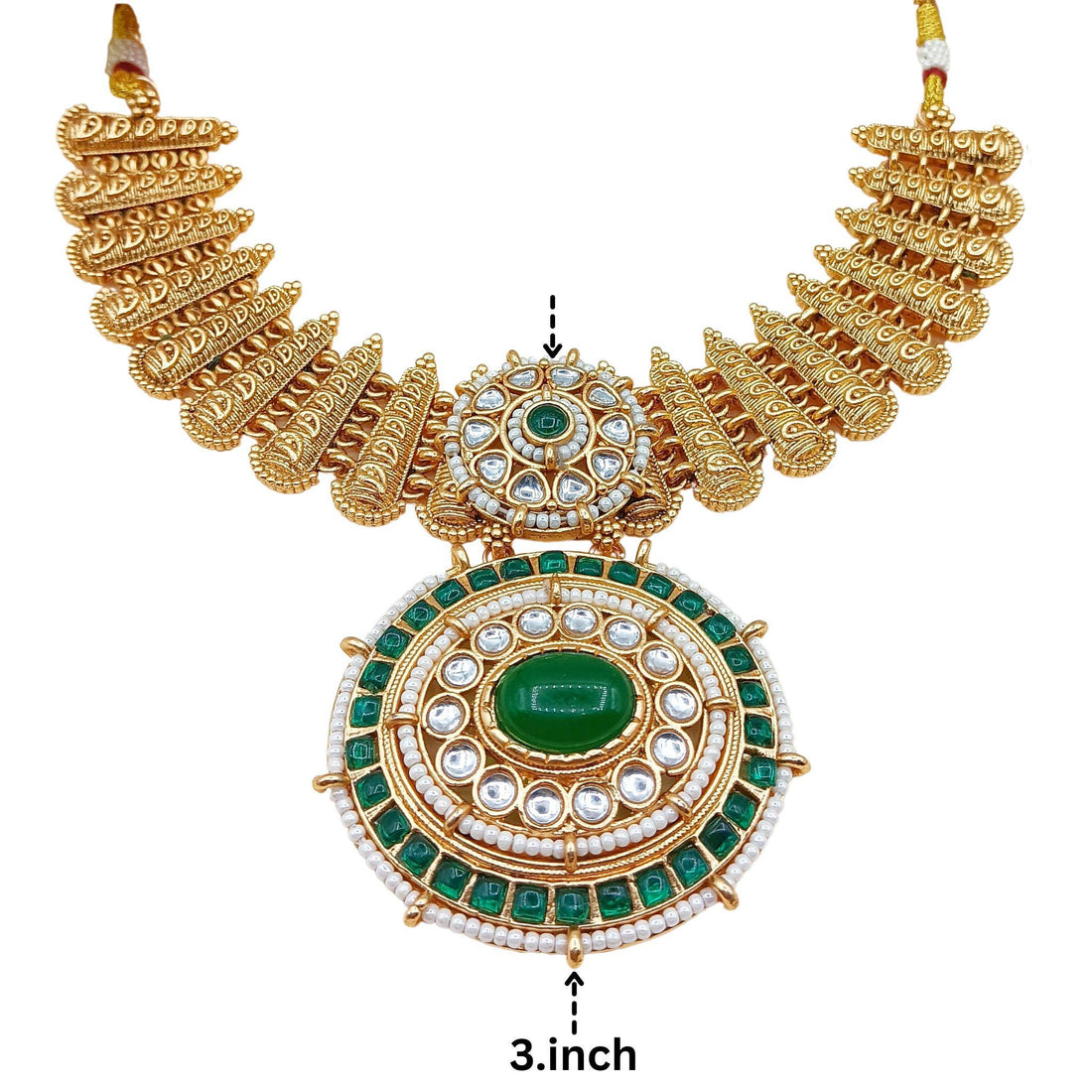 Kundan Choker Necklace Set: Rajputi Indian Bridal Jewelry