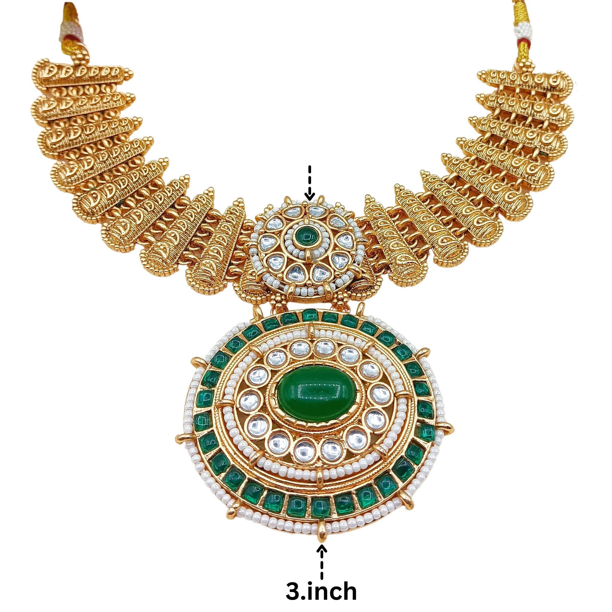 Kundan Choker Necklace Set: Rajputi Indian Bridal Jewelry