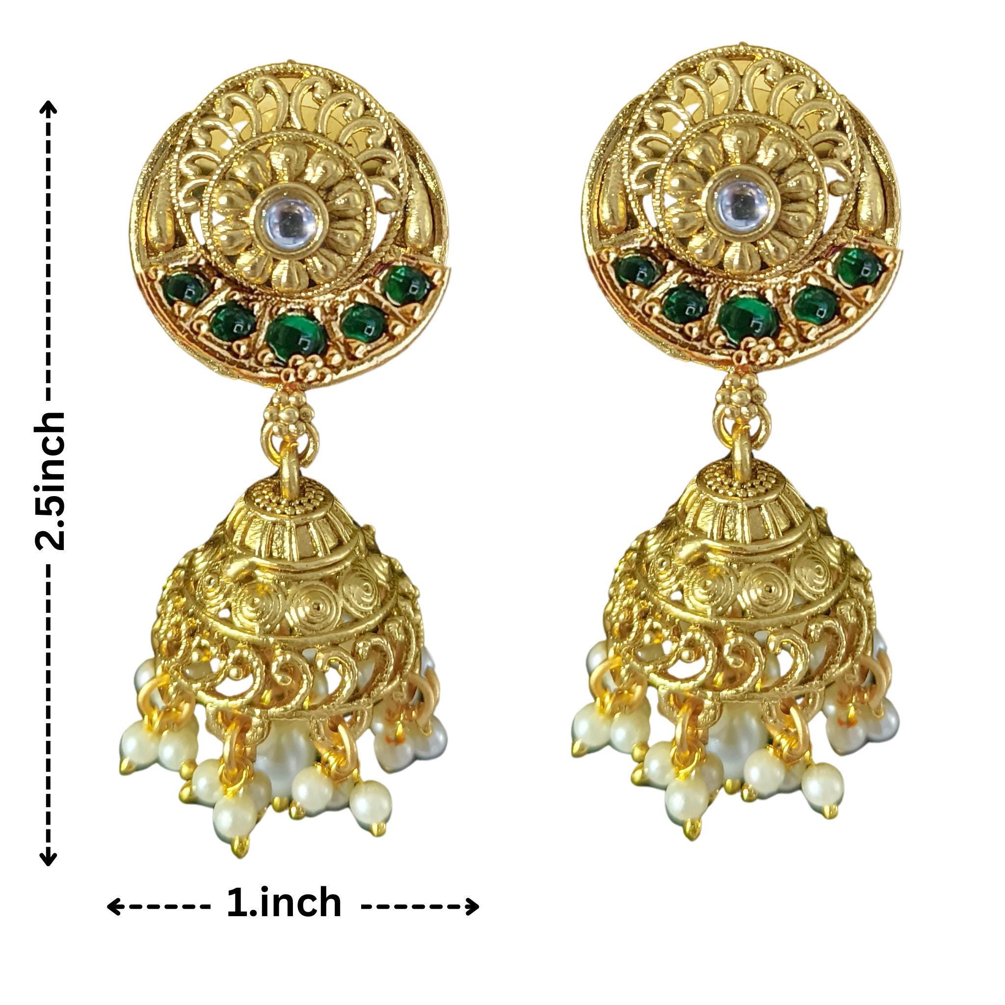 Rajputi Pearl Choker Necklace Set: Indian Bridal Jewelry