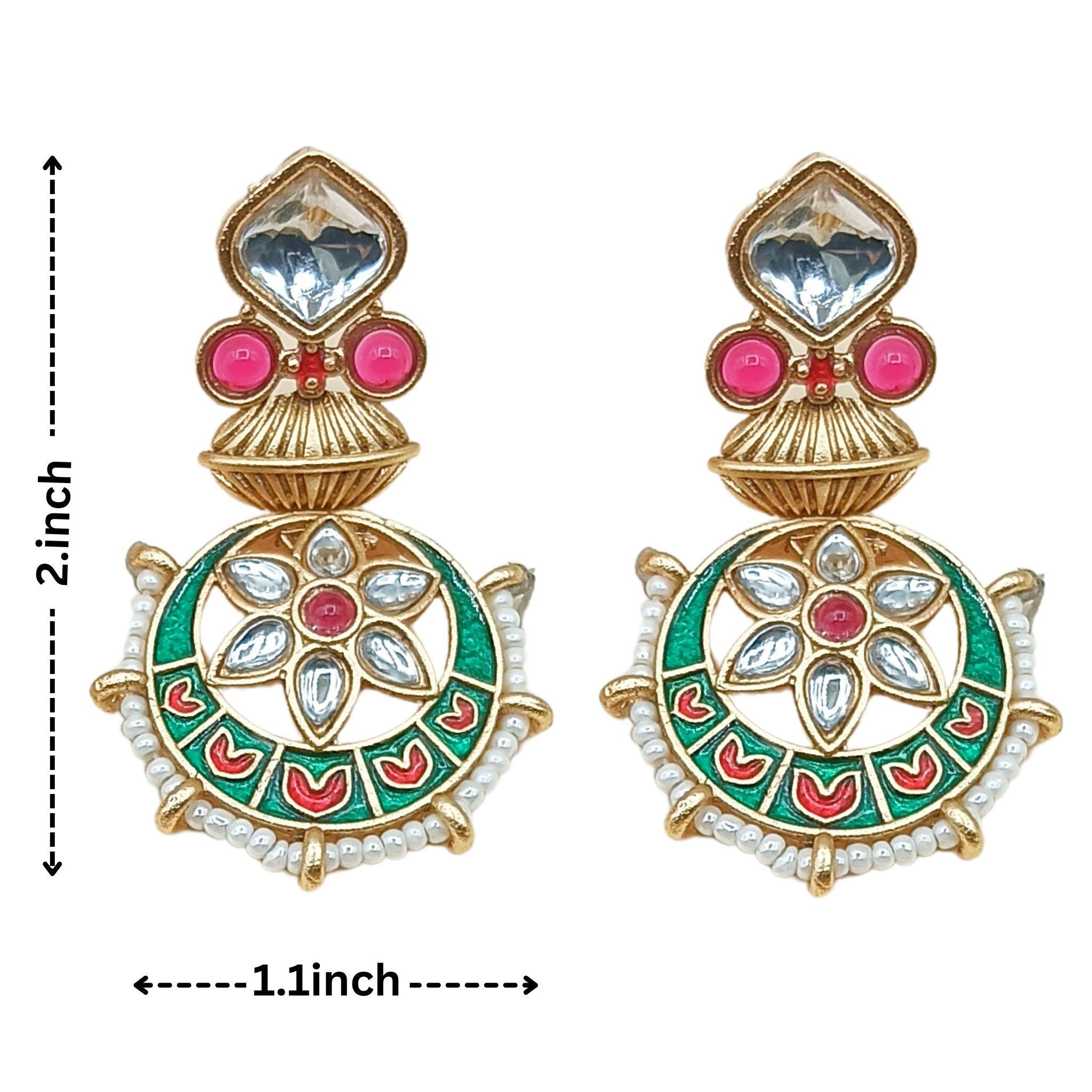 Rajputi Meena Jewelry Set: Traditional Indian Necklace & Earrings