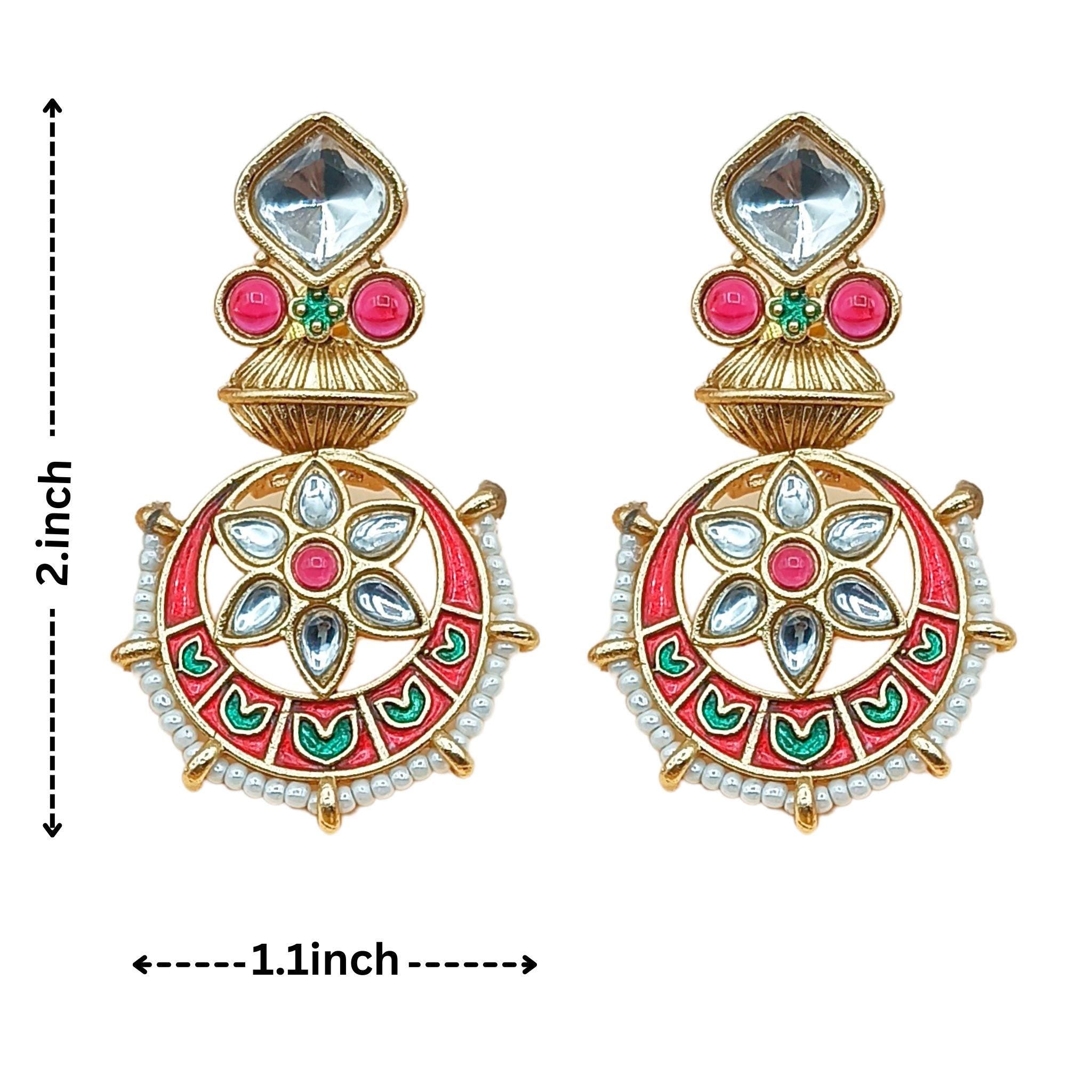 Rajputi Meena Jewelry Set: Traditional Indian Necklace & Earrings