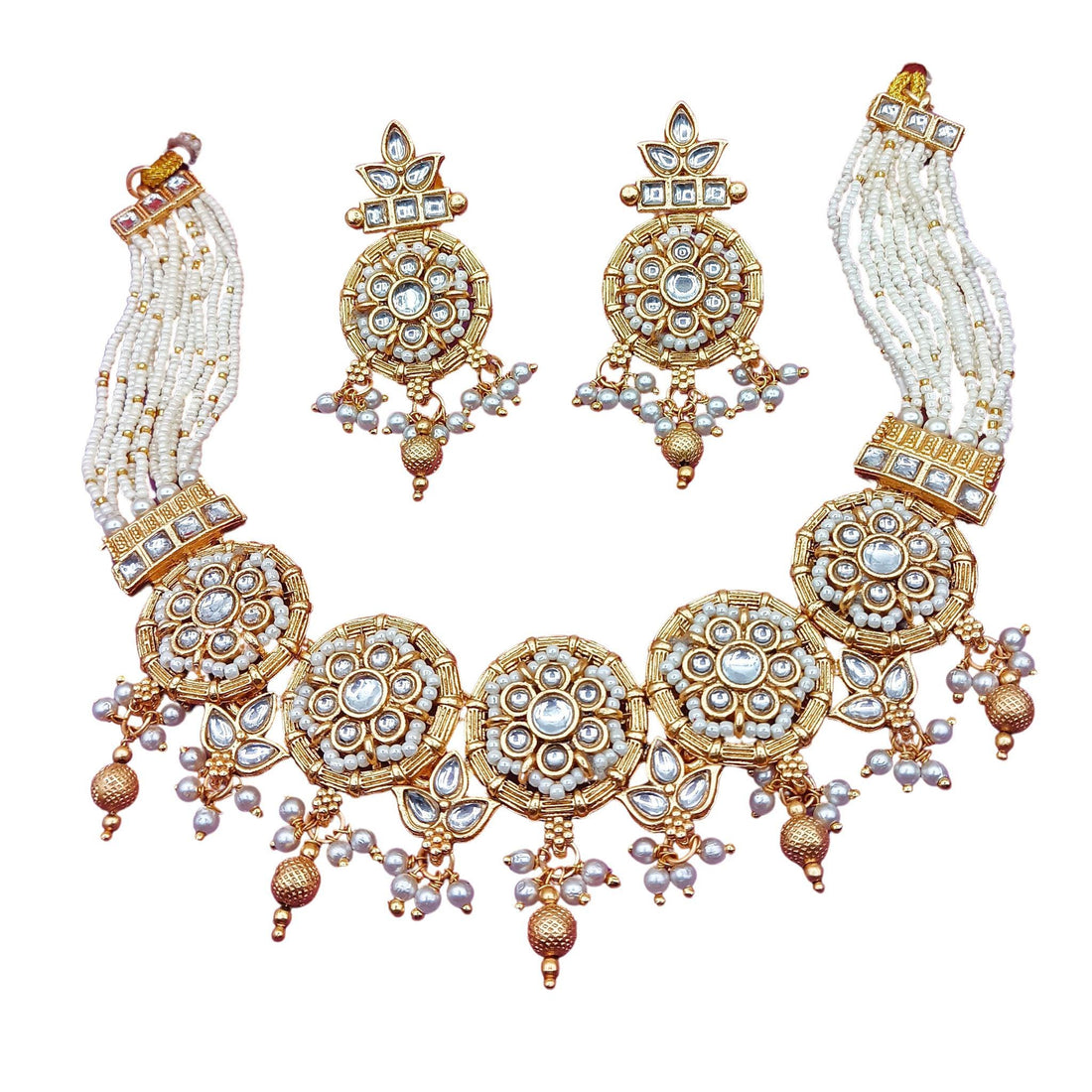 Kundan Choker Necklace Set: Rajputi Indian Bridal Jewelry