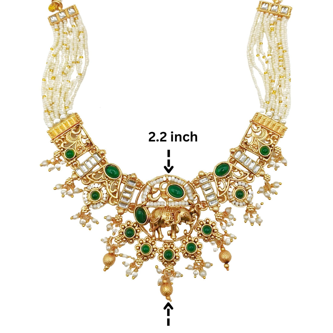 Rajputi Elephant Necklace Set: Rajwadi Indian Wedding Jewelry