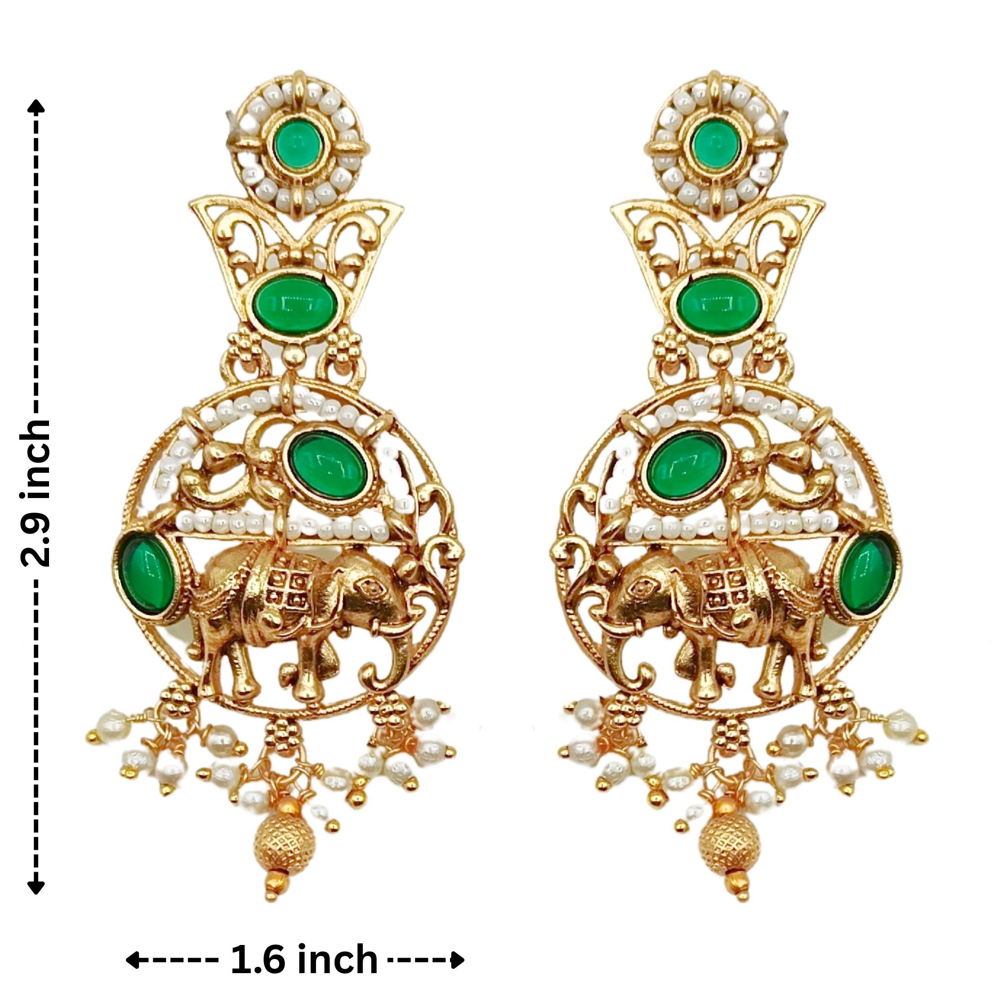 Rajputi Elephant Necklace Set: Rajwadi Indian Wedding Jewelry
