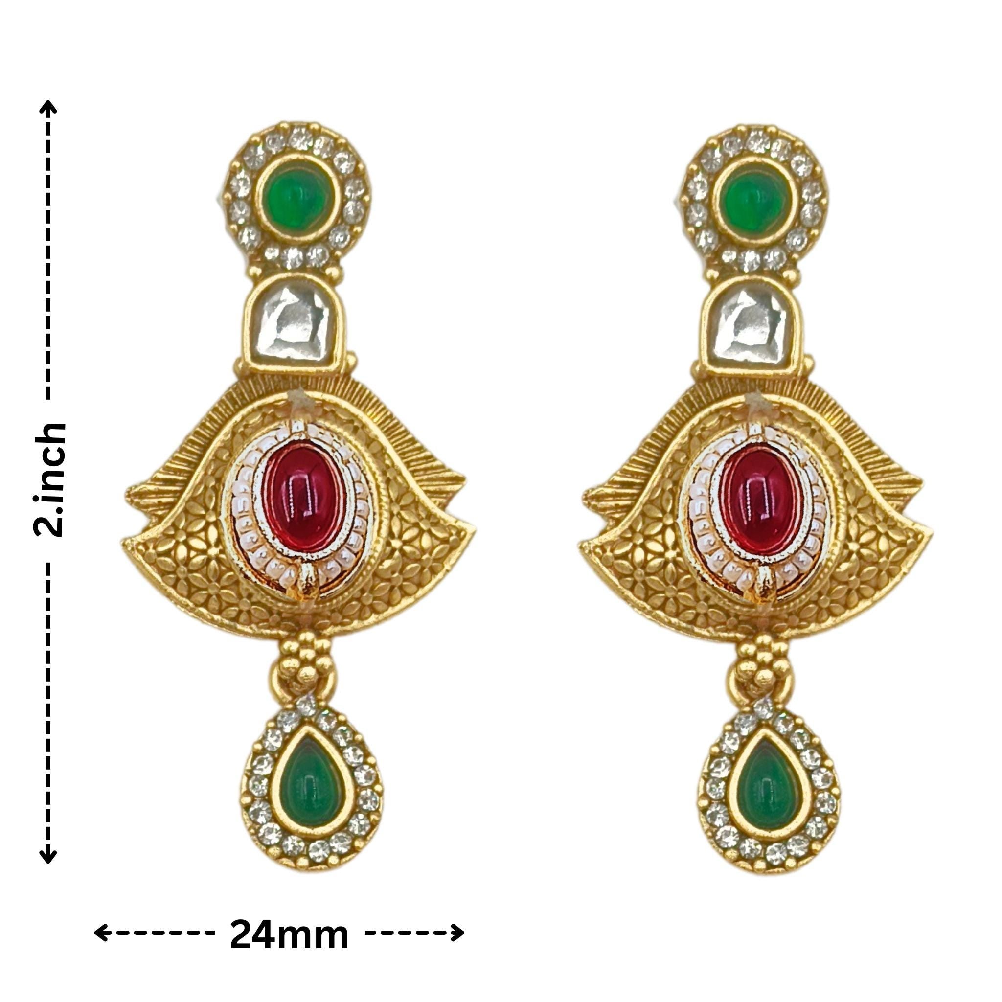 Meenakari Enamel Choker Necklace Set: Rajputi Indian Jewelry