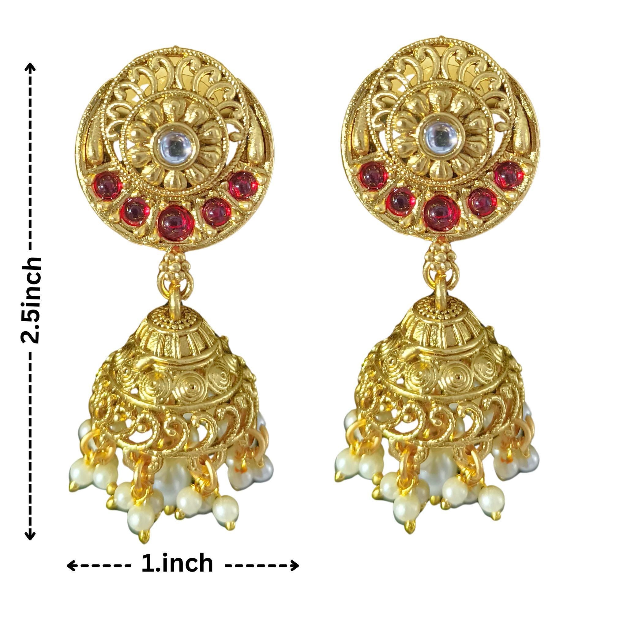 Rajputi Pearl Choker Necklace Set: Indian Bridal Jewelry
