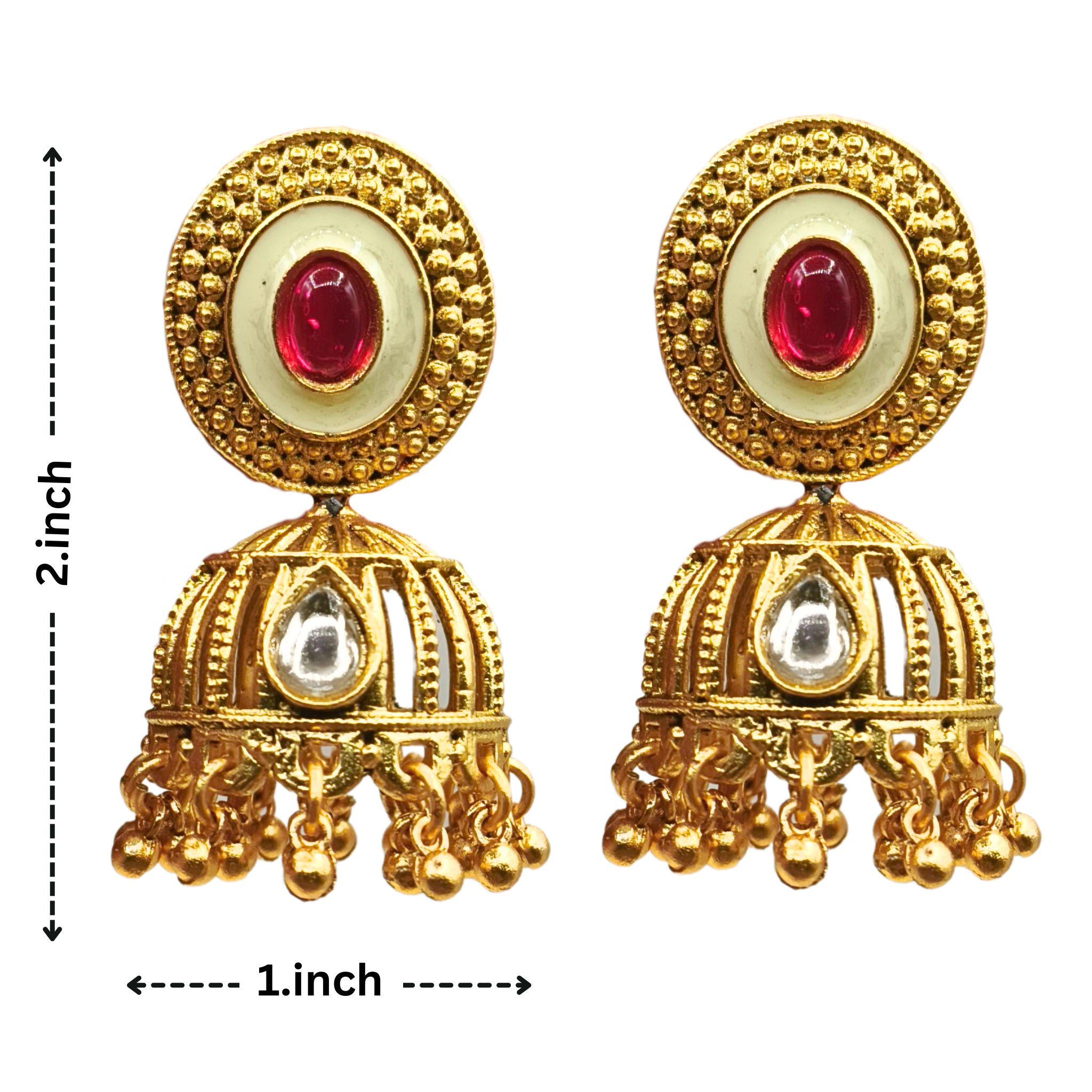 Rajputi Kundan Choker Necklace Set: Indian Bridal Jewelry