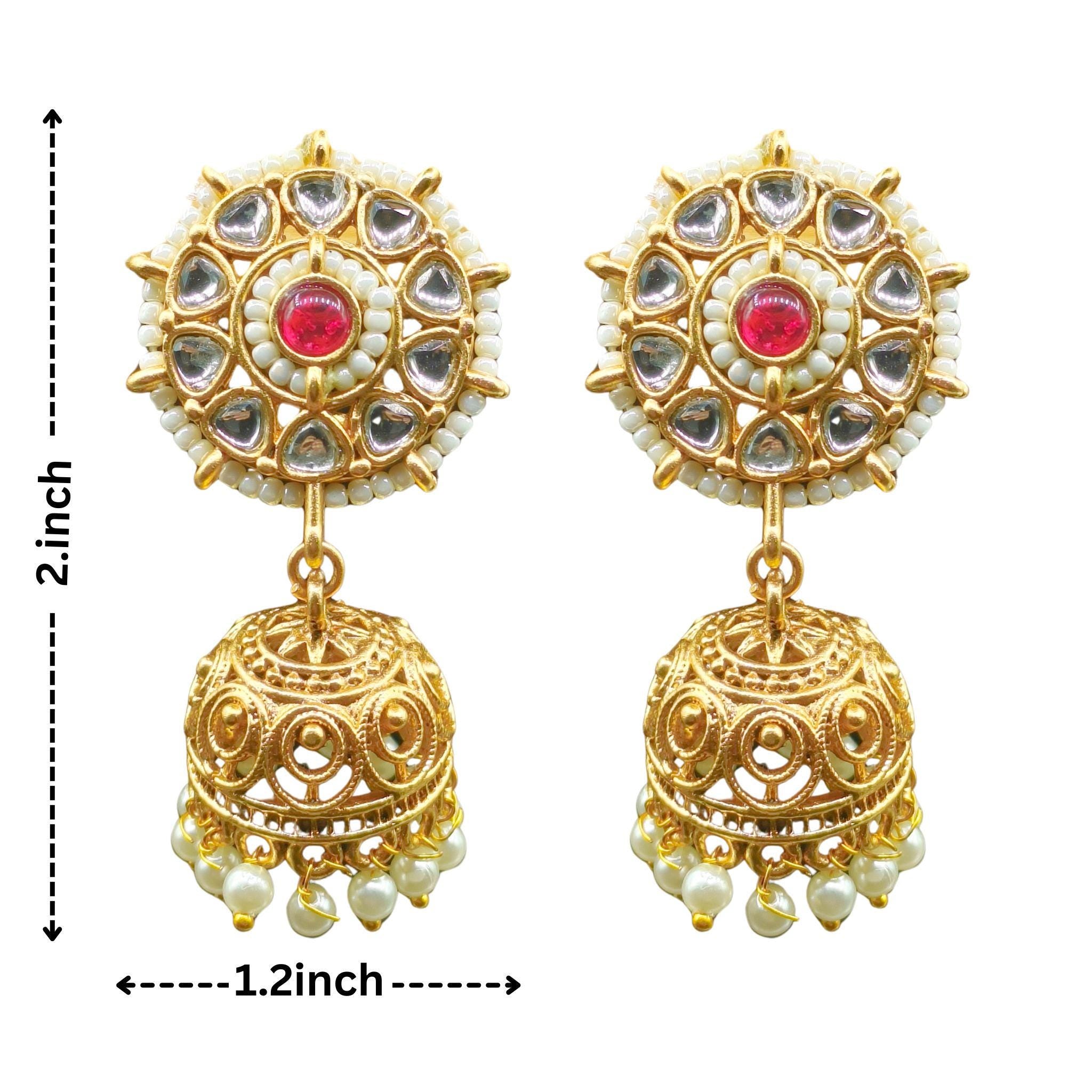 Kundan Choker Necklace Set: Rajputi Indian Bridal Jewelry