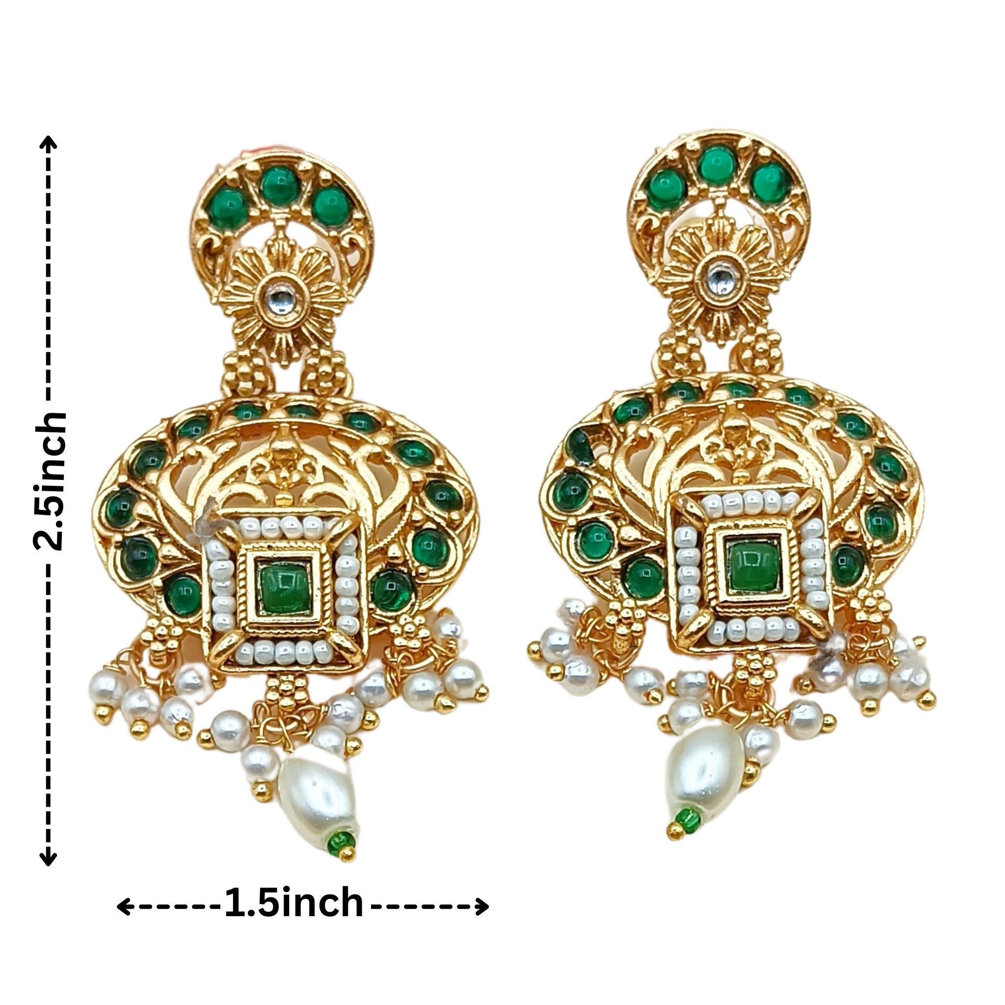 Meenakari Rajwadi Necklace Set: Handcrafted Indian Bridal Jewelry