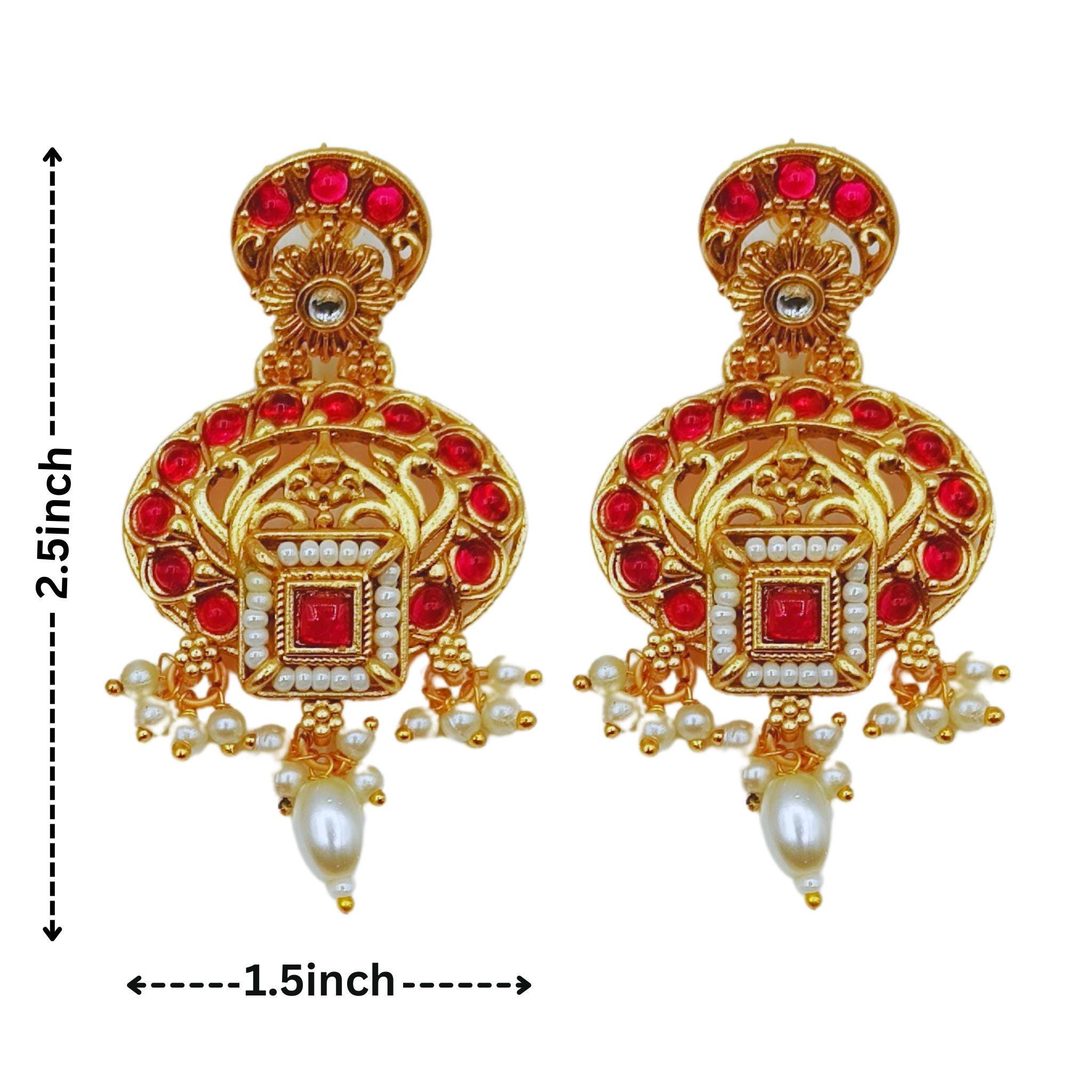 Meenakari Rajwadi Necklace Set: Handcrafted Indian Bridal Jewelry