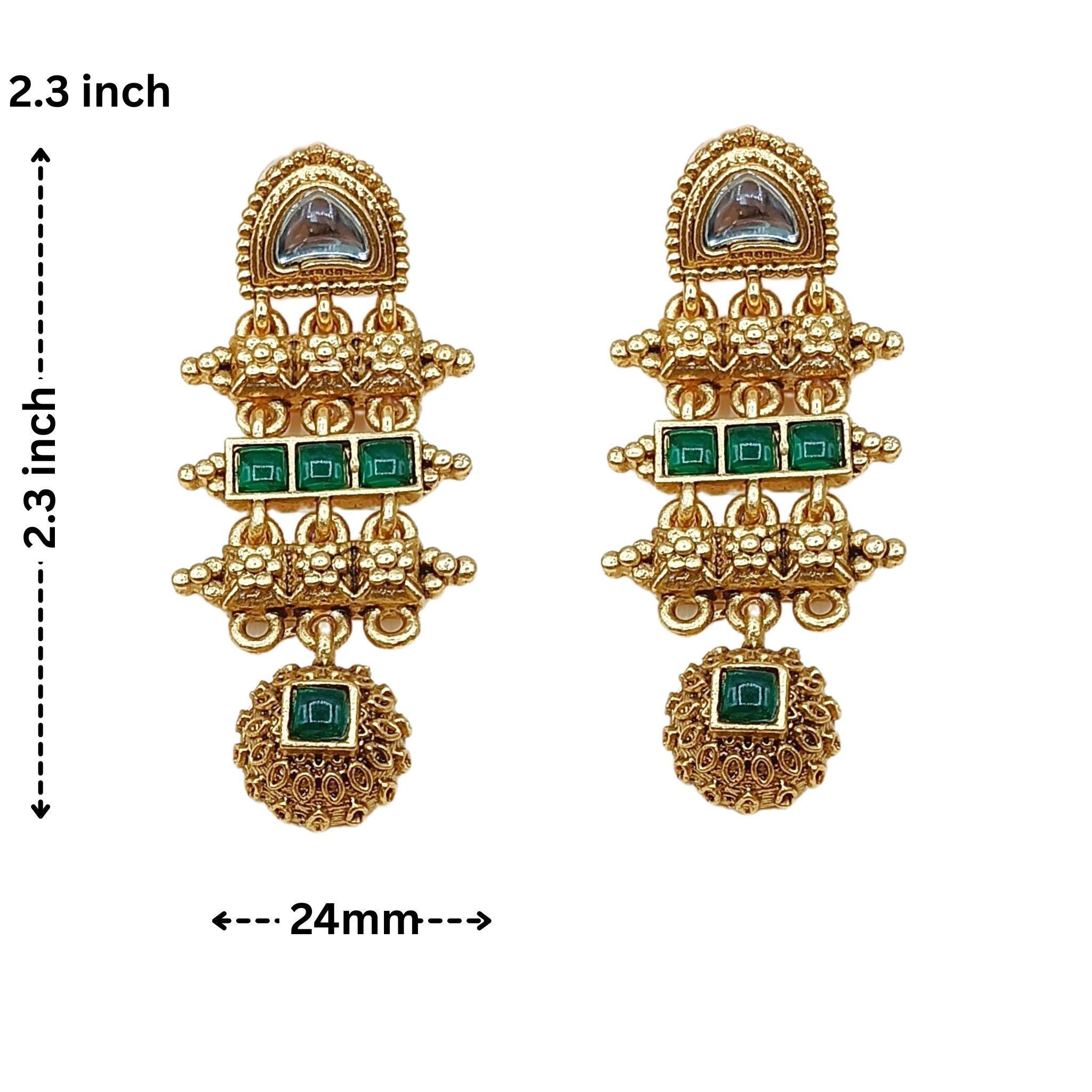 Meenakari Rajwadi Necklace | Antique Gold Bridal Jewelry Collection