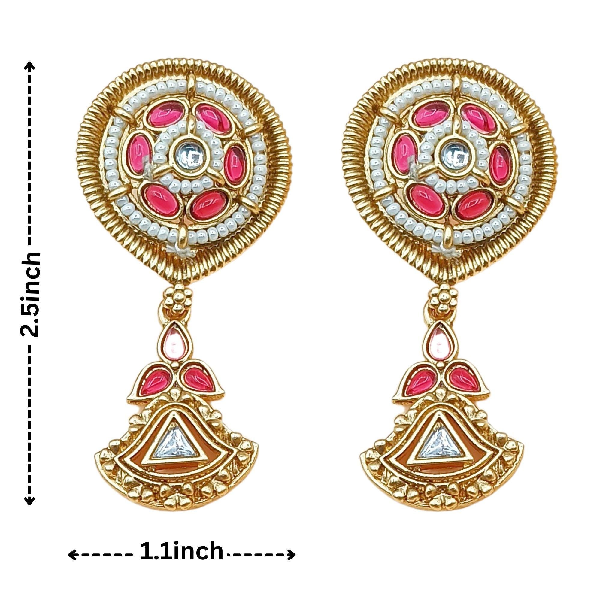 Kundan Meenakari Choker Set: Agni Red Rajputi Jewelry, Indian Bridal Necklace
