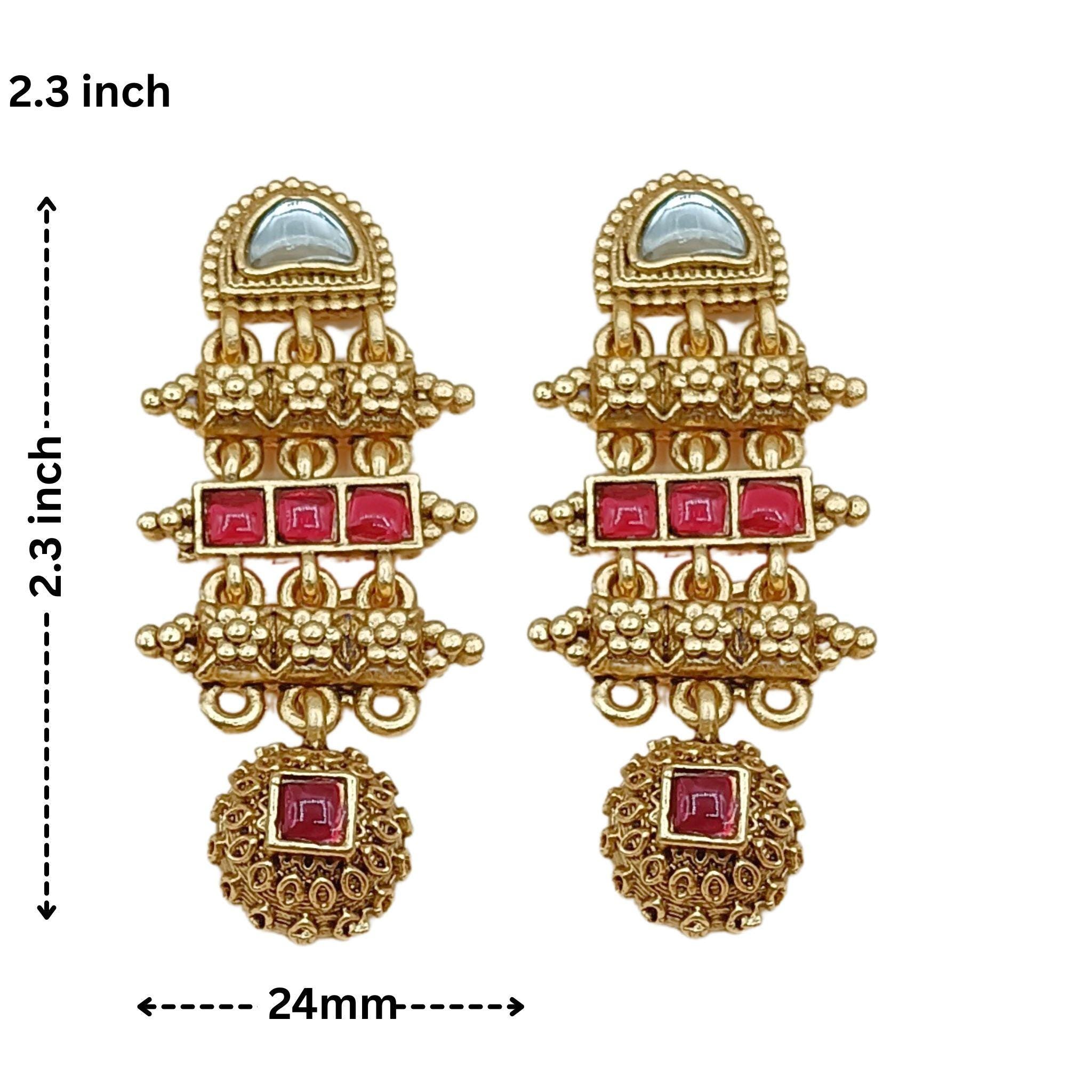 Meenakari Rajwadi Necklace | Antique Gold Bridal Jewelry Collection