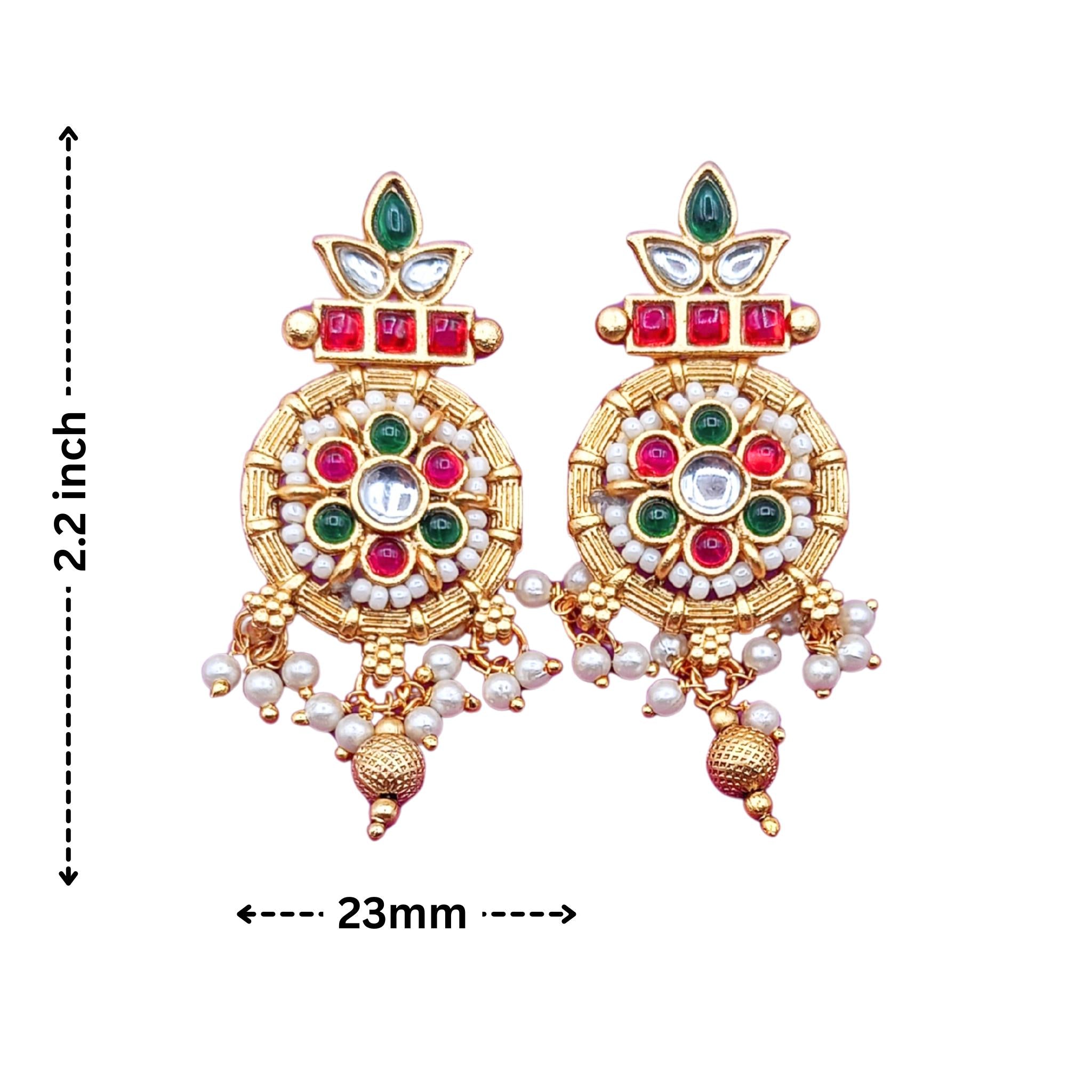Kundan Choker Necklace Set: Rajwadi Rajputi Indian Bridal Jewelry