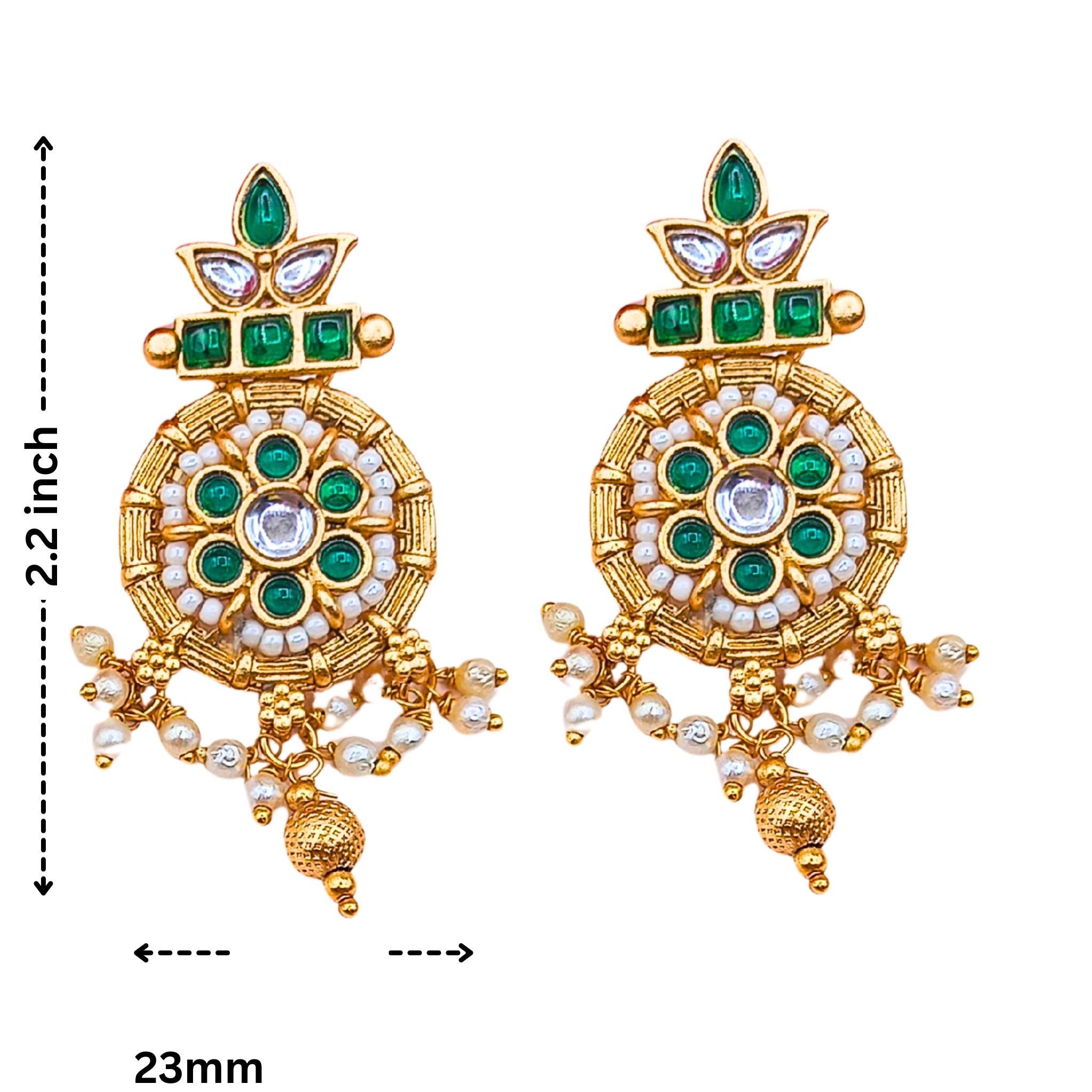 Kundan Choker Necklace Set: Rajwadi Rajputi Bridal Jewelry