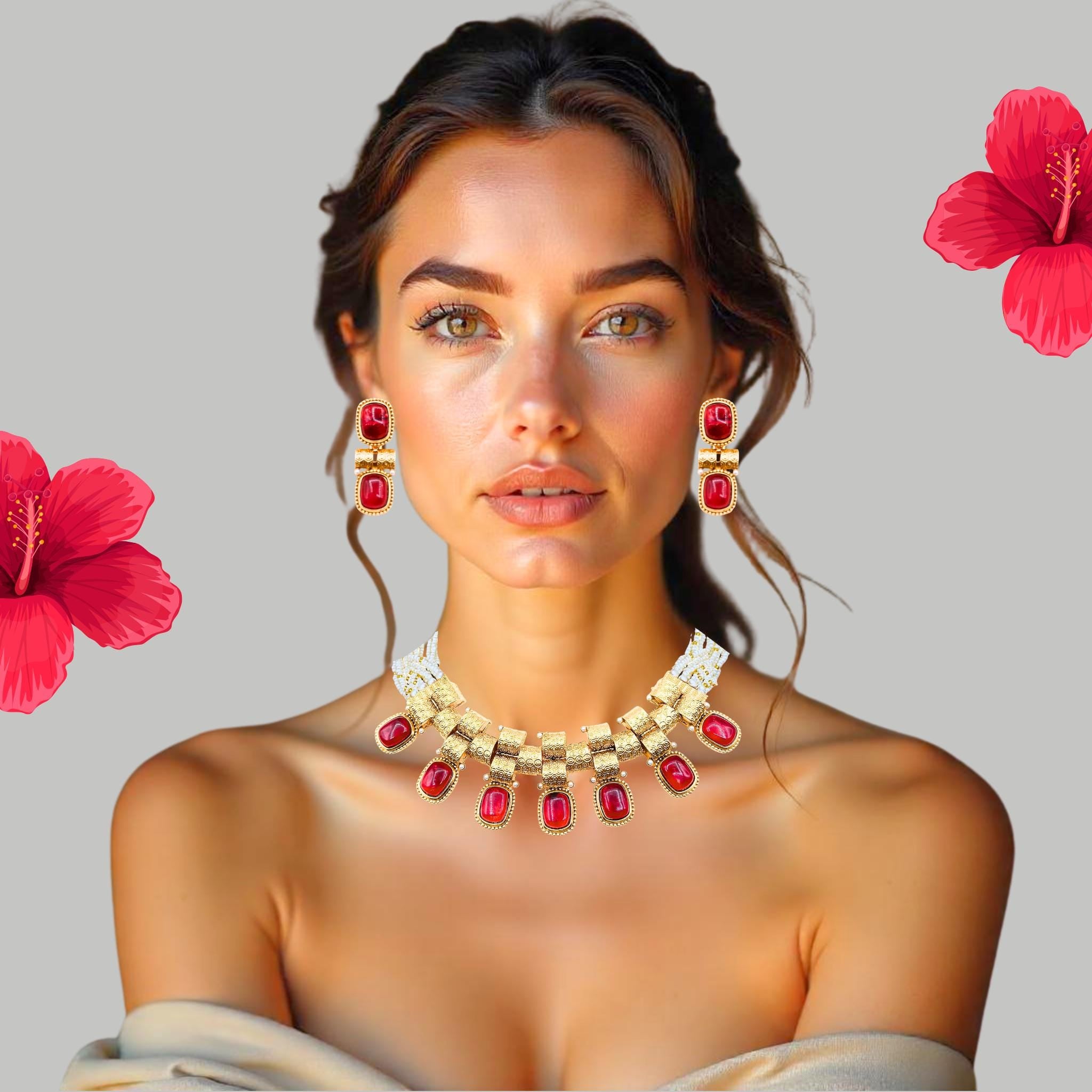 Monalisa Rajwadi Choker Necklace | Fusion Glam Bridal Collection