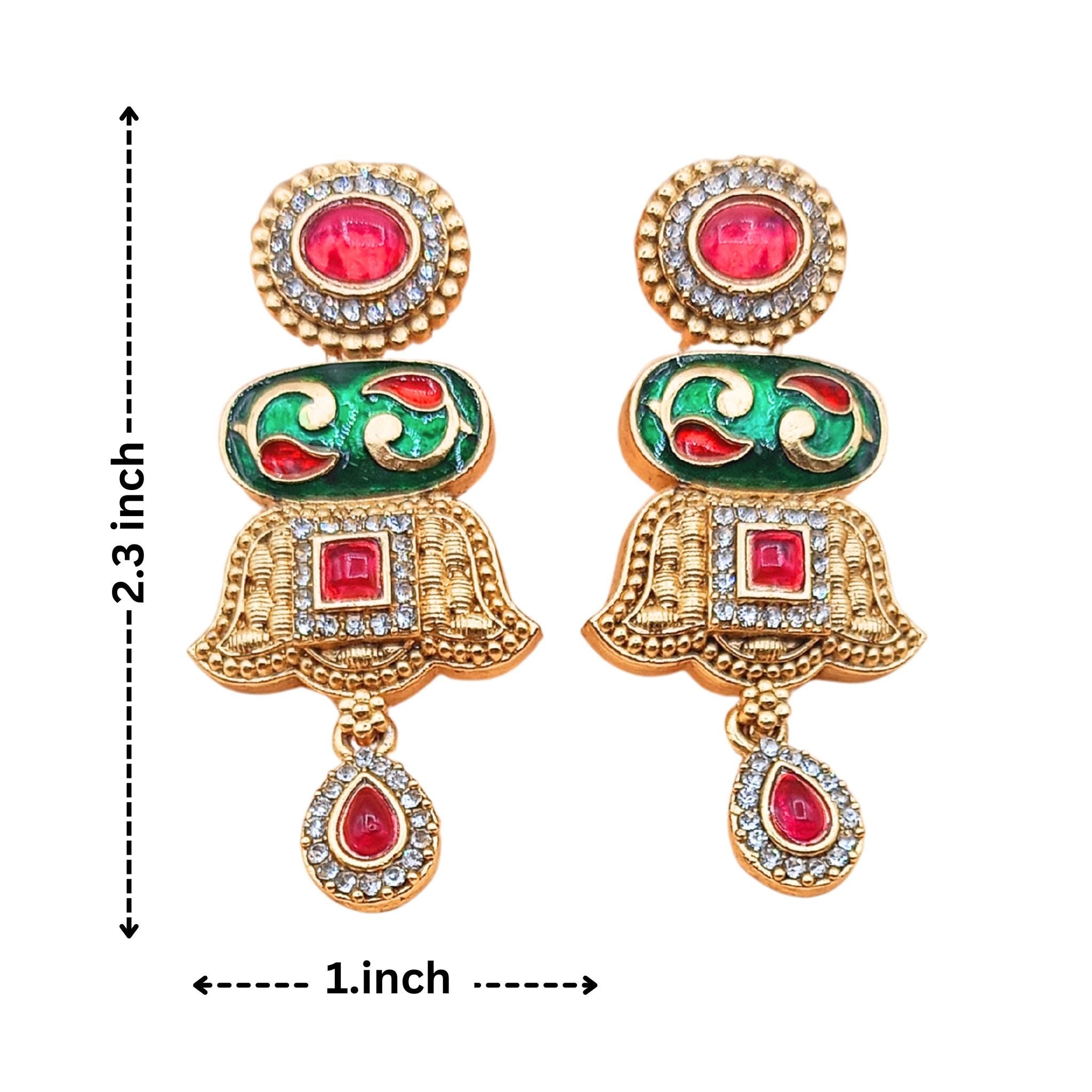 Meenakari Rajwadi Pearl Choker | Kundan Bridal Jewelry