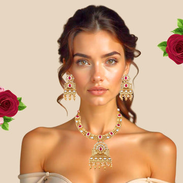 Pallavi Temple Necklace | Gold-Plated South Indian Choker