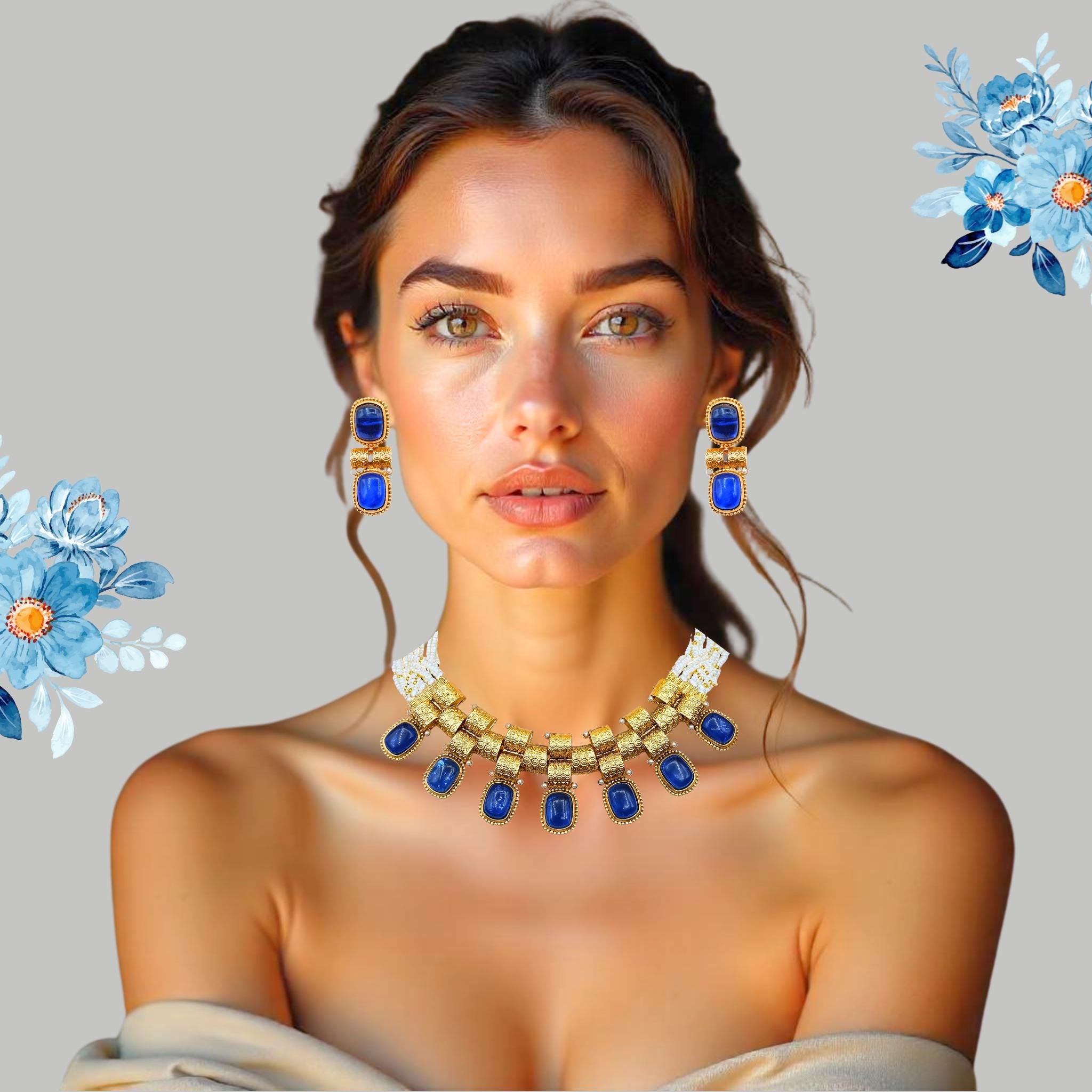 Monalisa Rajwadi Choker Necklace | Fusion Glam Bridal Collection