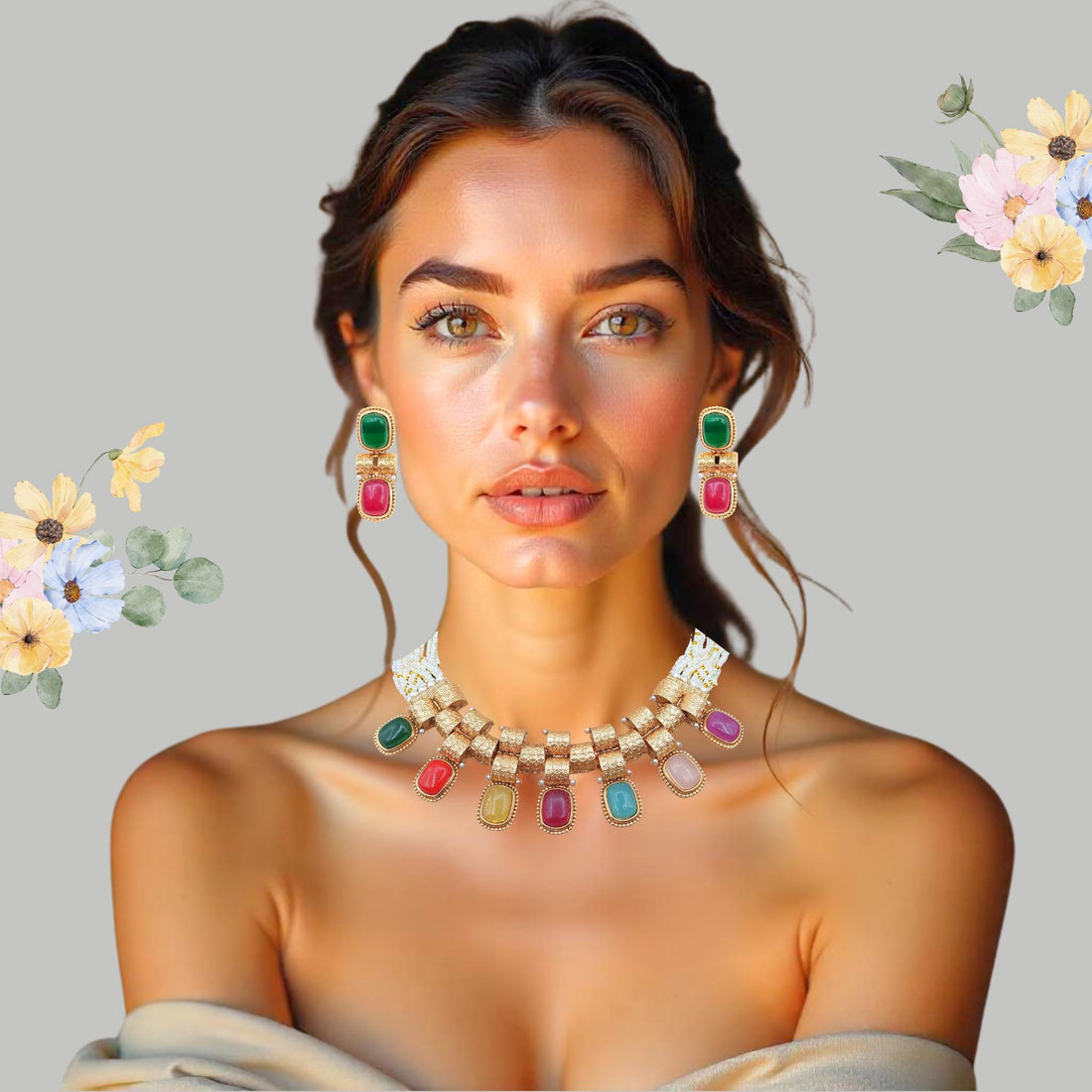 Monalisa Rajwadi Choker Necklace | Fusion Glam Bridal Collection
