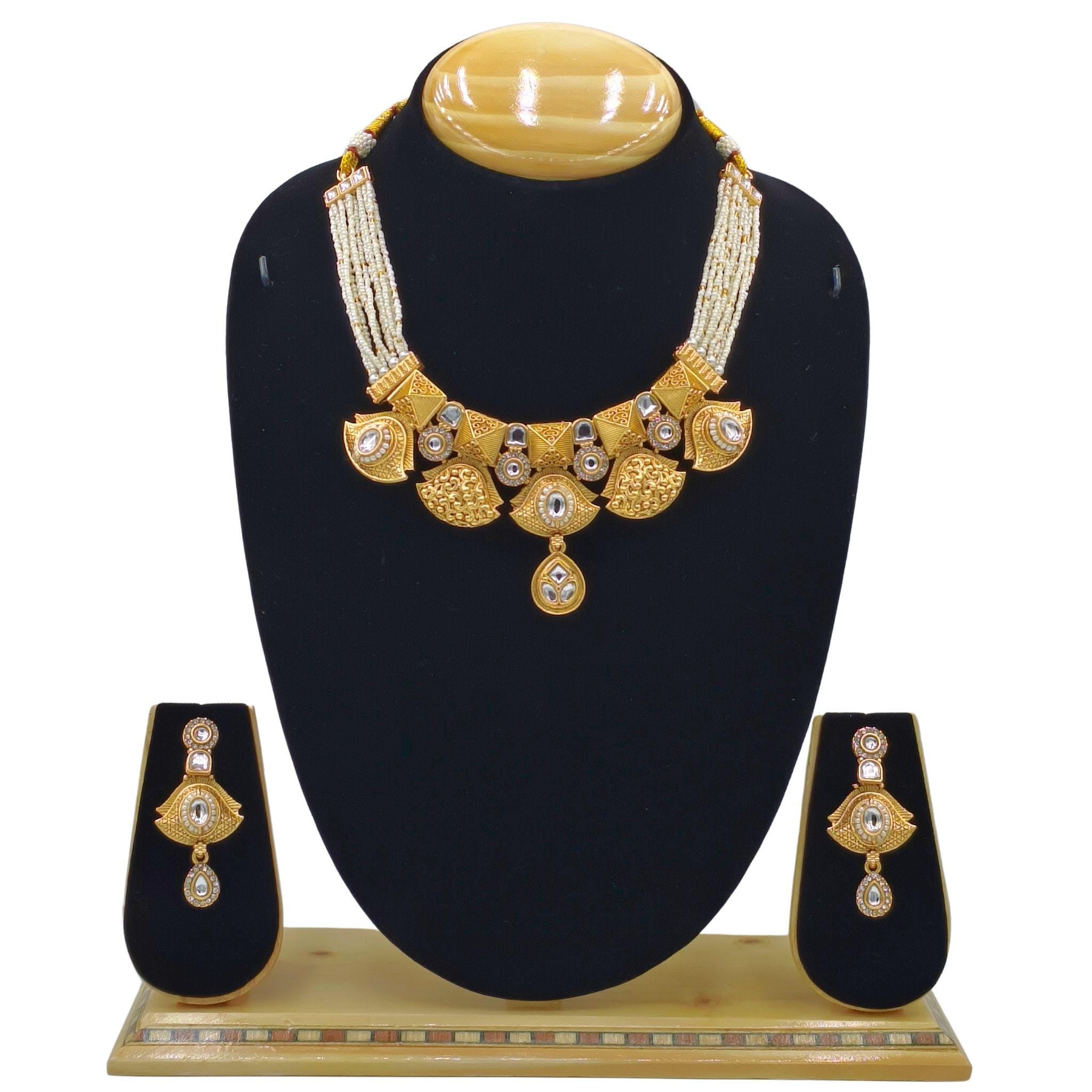 Sitara Silver Meenakari Necklace Set: Rajputi Enamel Choker Earrings