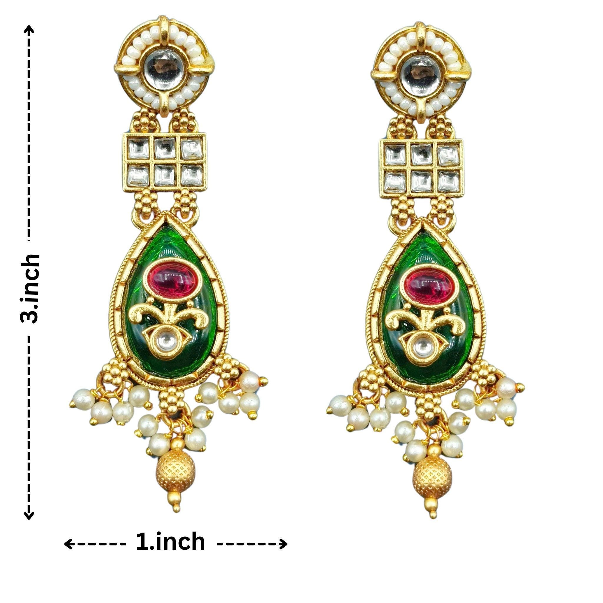 Vijaylaxmi Meenakari Kundan Necklace | Authentic Rajputi Pearl Choker